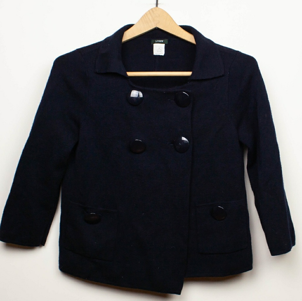 J.Crew Navy Blue Double Breasted Blazer size S